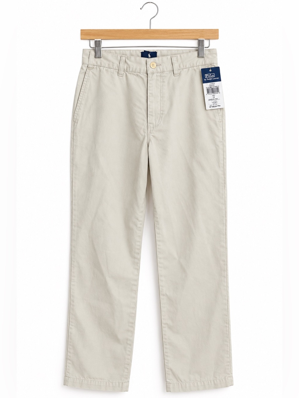 Polo Ralph Lauren Boys Philip Pant Khaki Tan Classic Fit Chino Trousers NWT 14
